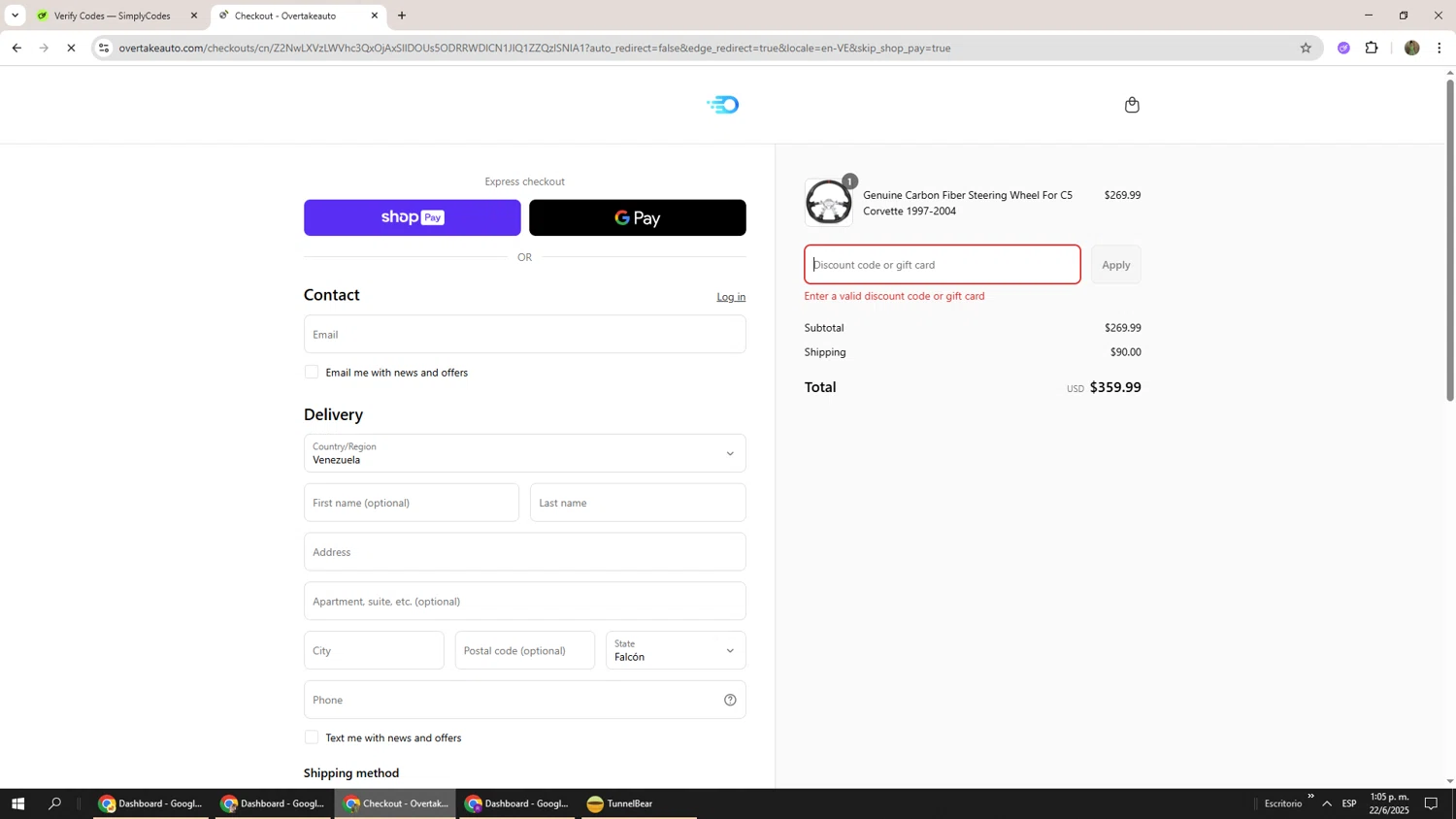 OvertakeAuto promo code screenshot showing code SOSLOWMARO applied at OvertakeAuto checkout page. Uploaded by SimplyCodes community member Phoenix585 on Jun 22, 2025