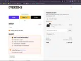 Overtime Shop coupon verification screenshot