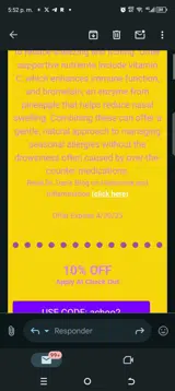 Achoo20 coupon verification screenshot