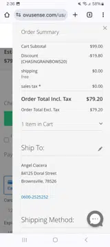 CHASINGRAINBOWS20 coupon verification screenshot