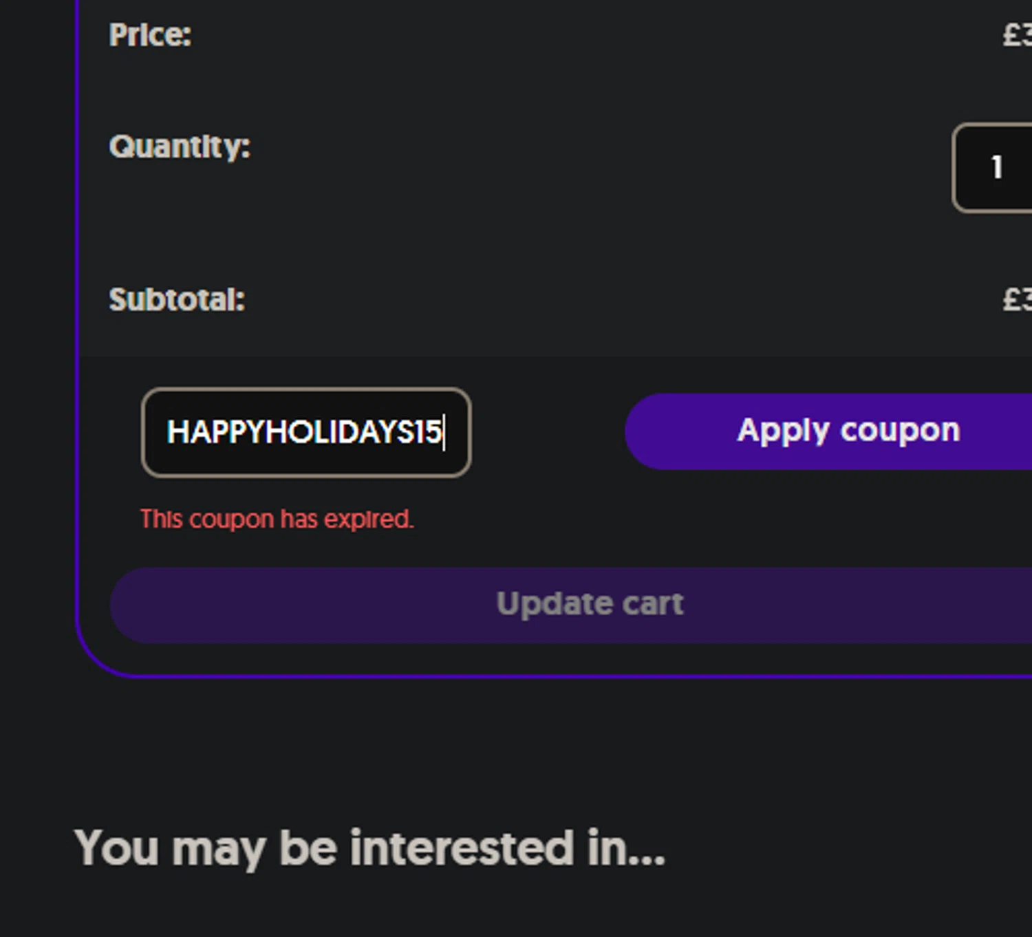OWO promo code screenshot showing code HAPPYHOLIDAYS15 applied at OWO checkout page. Uploaded by SimplyCodes community member Gianpiero on Mar 5, 2025