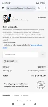 FREESHIP coupon verification screenshot