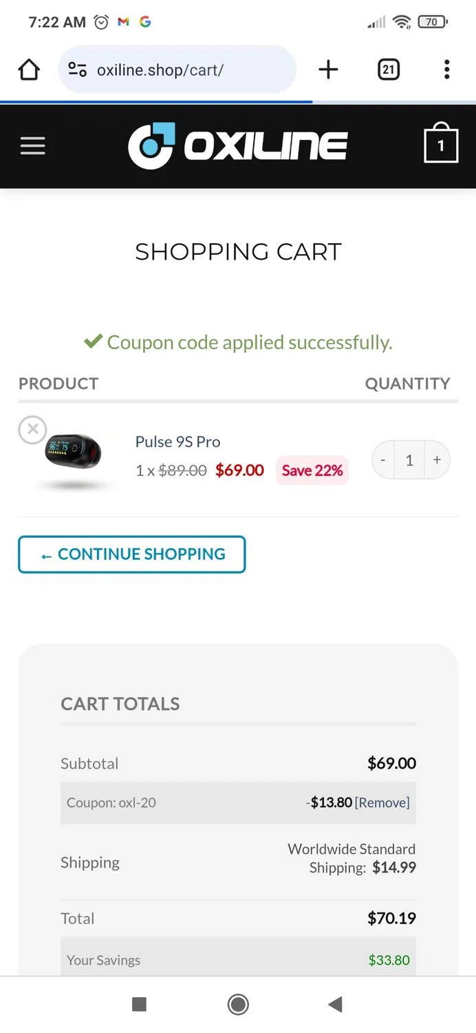 how to use Oxiline coupons