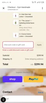 WEGOTUS coupon verification screenshot