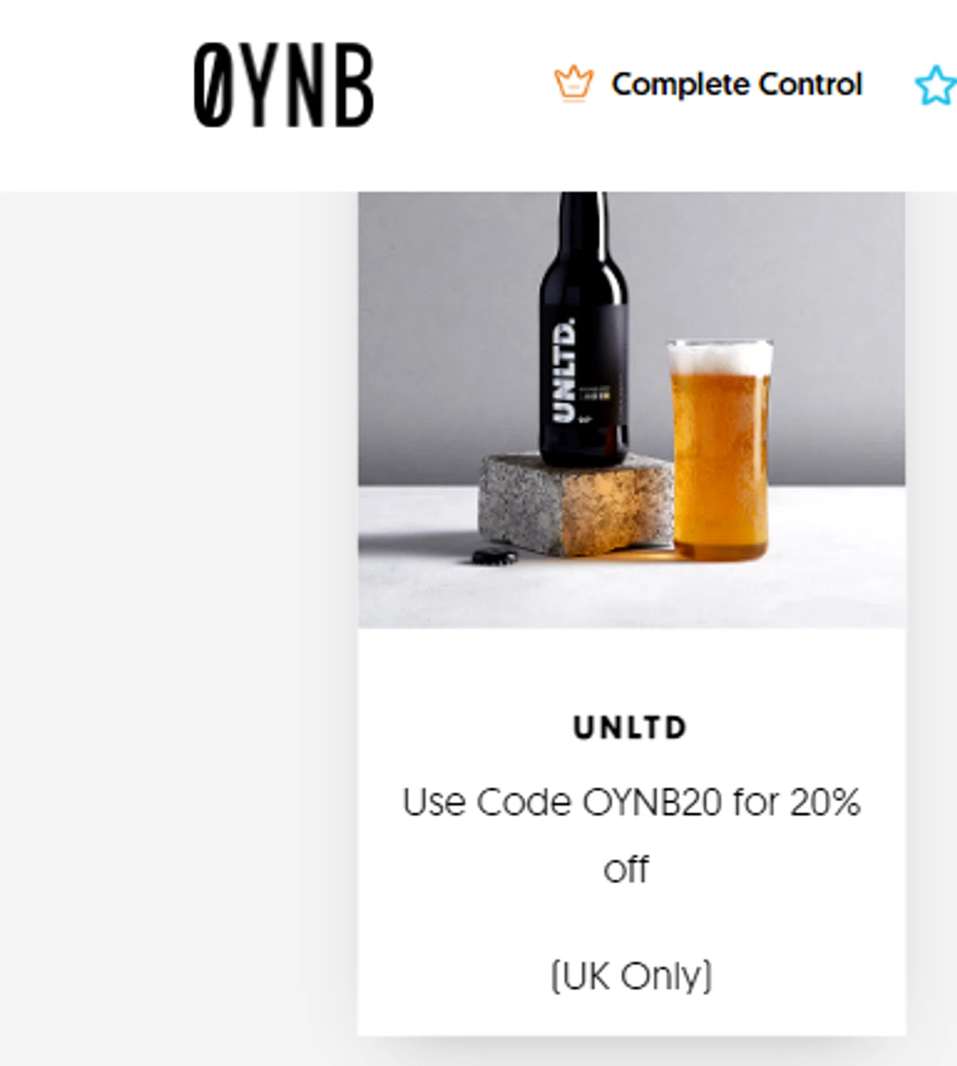 OYNB checkout page showing OYNB promo code box | Screenshot taken by SimplyCodes community member on Apr 8, 2024