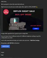 reflex coupon verification screenshot