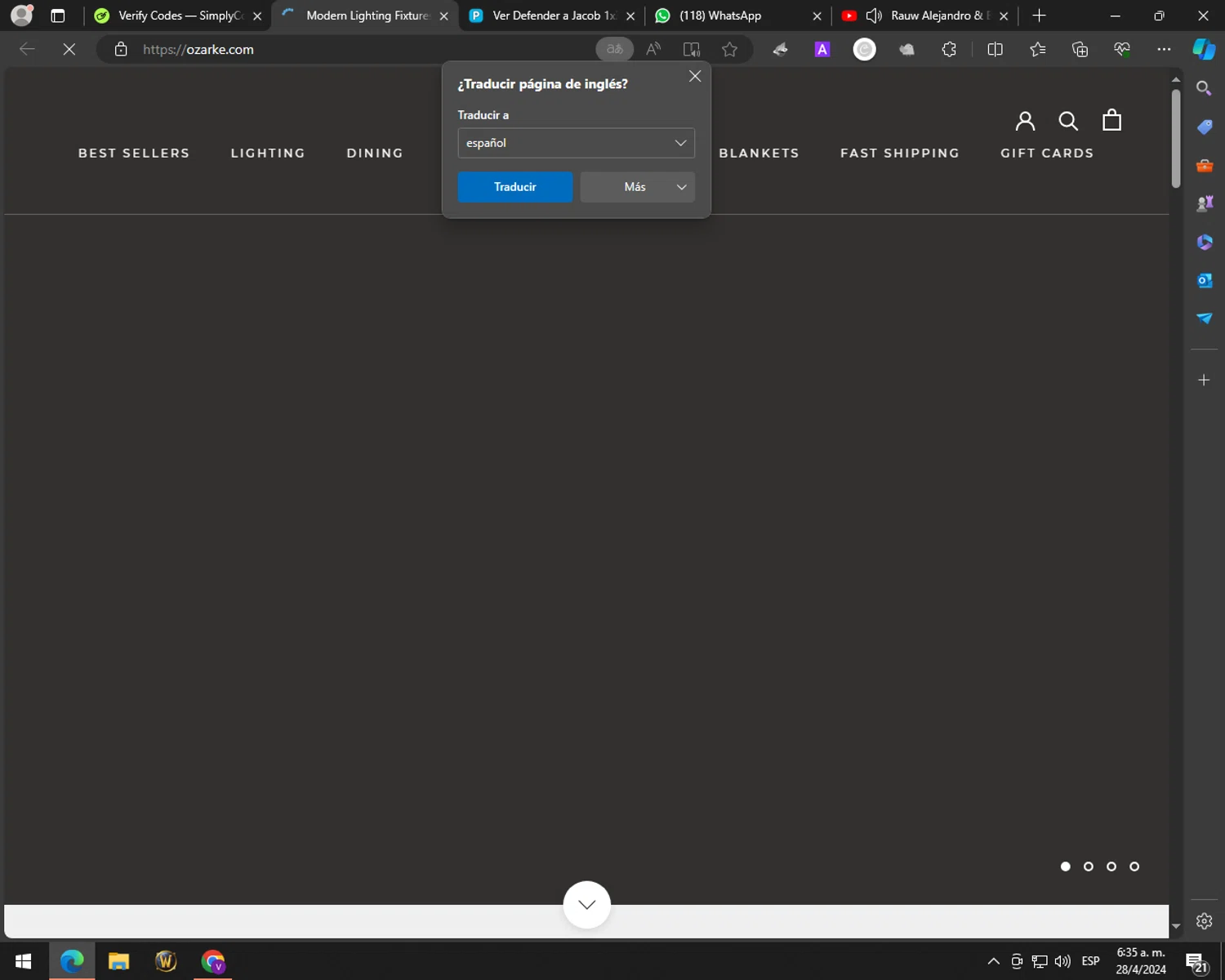 Ozarke checkout page showing Ozarke discount code box | Screenshot taken by SimplyCodes community member on Apr 28, 2024