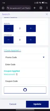 Welcome10 coupon verification screenshot