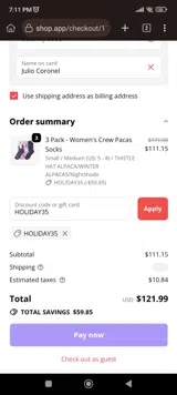 Pacas coupon verification screenshot