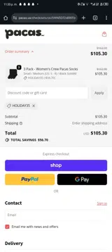 Pacas coupon verification screenshot