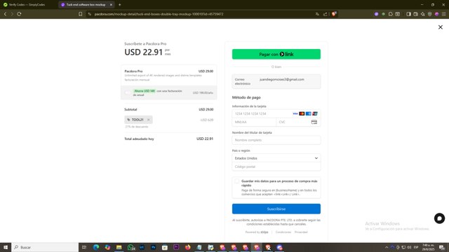 Pacdora checkout page showing Pacdora coupon code box | Screenshot taken by SimplyCodes community member on Aug 29, 2025