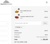 Pacific Hound coupon verification screenshot