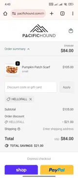 Pacific Hound coupon verification screenshot