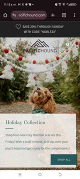 Pacific Hound coupon verification screenshot
