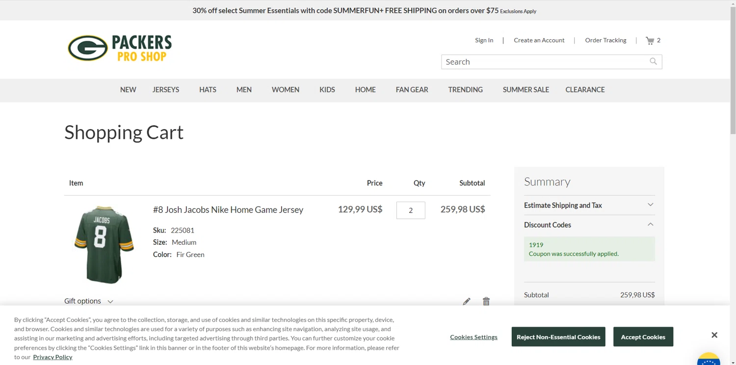 Packers Pro Shop Promo Codes – 30% Off | June 2024