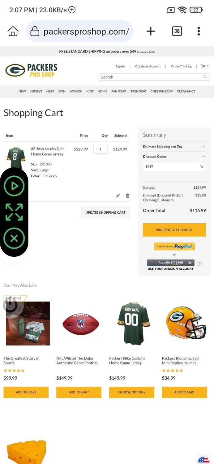 Packers Pro Shop Promo Codes 20 Off October 2024