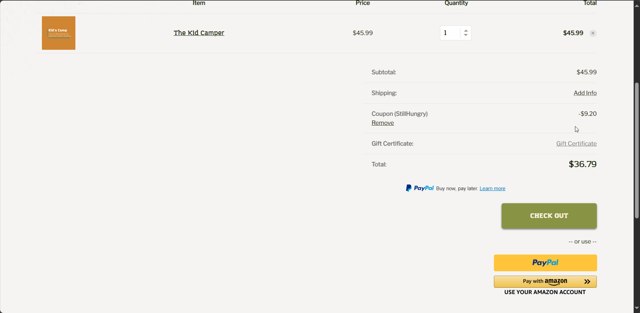 Packit Gourmet checkout page showing Packit Gourmet coupon code box | Screenshot taken by SimplyCodes community member on May 30, 2025