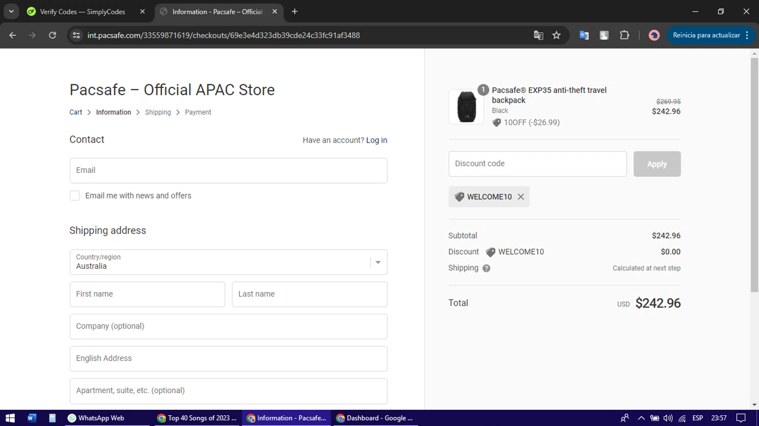 Pacsafe Discount Codes 10 Off September 2024