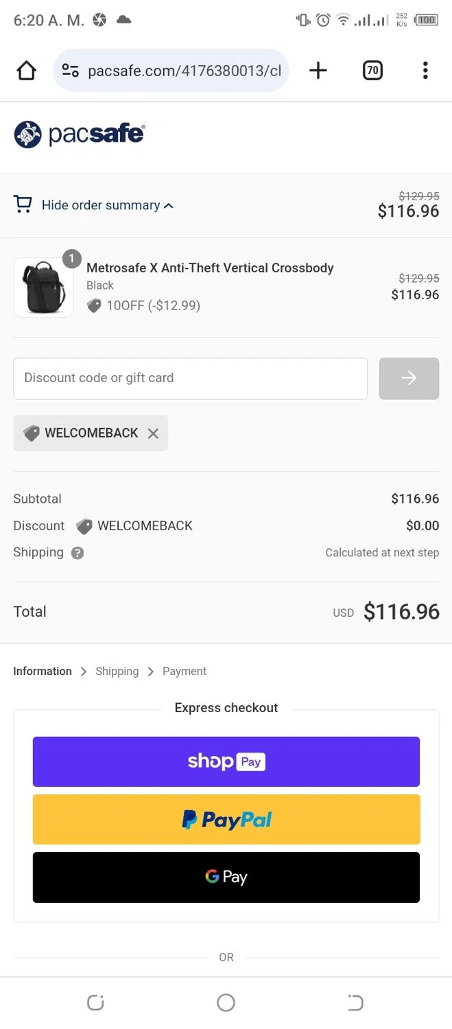 Pacsafe Discount Codes 10 Off September 2024