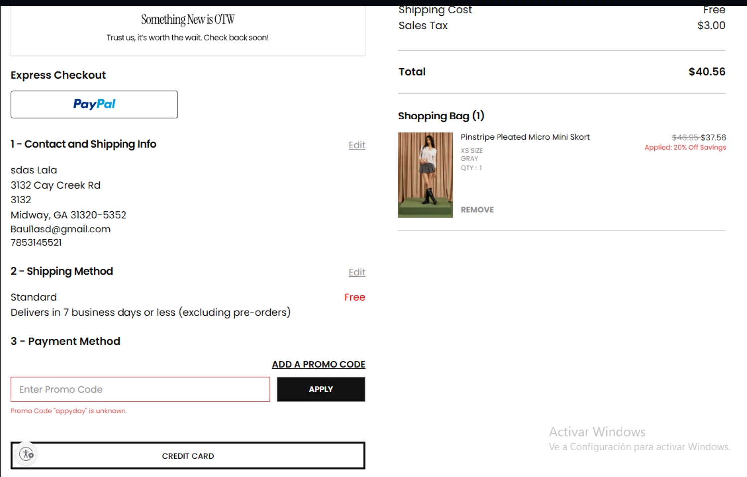 PacSun promo code screenshot showing code appyday applied at PacSun checkout page. Uploaded by SimplyCodes community member Lestara_23 on Aug 26, 2025