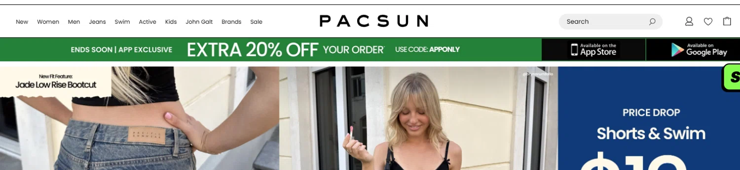 PacSun promo code screenshot showing code APPONLY applied at PacSun checkout page. Uploaded by SimplyCodes community member yeresojperez on Aug 4, 2025