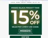 missed15 coupon verification screenshot