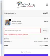 Painting to Gogh coupon verification screenshot
