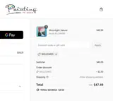 Painting to Gogh coupon verification screenshot