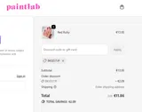 PaintLab coupon verification screenshot
