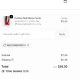 WELCOMEPAIRS10 coupon verification screenshot