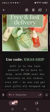Xmas-ship coupon verification screenshot