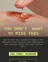 GLOWING coupon verification screenshot