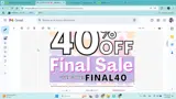 FINAL40 coupon verification screenshot