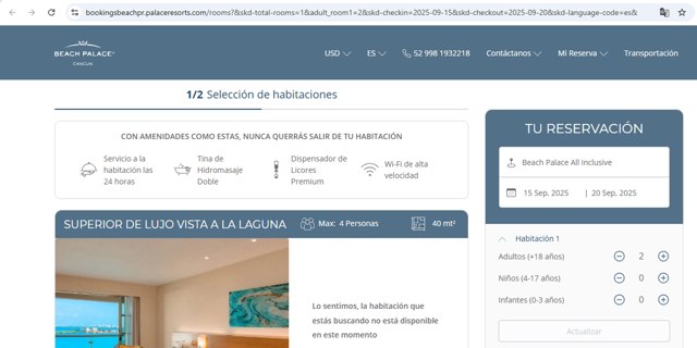 Palace Resorts checkout page showing Palace Resorts promo code box | Screenshot taken by SimplyCodes community member on Aug 11, 2025
