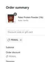 PaleoPro coupon verification screenshot