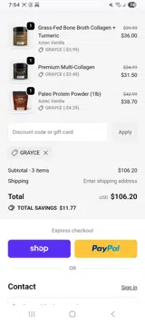 PaleoPro coupon verification screenshot