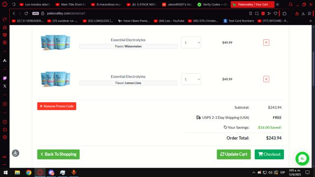 Paleovalley checkout page showing Paleovalley coupon code box | Screenshot taken by SimplyCodes community member on Jun 12, 2025