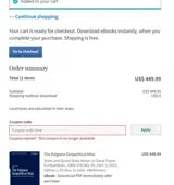 Palgrave coupon verification screenshot
