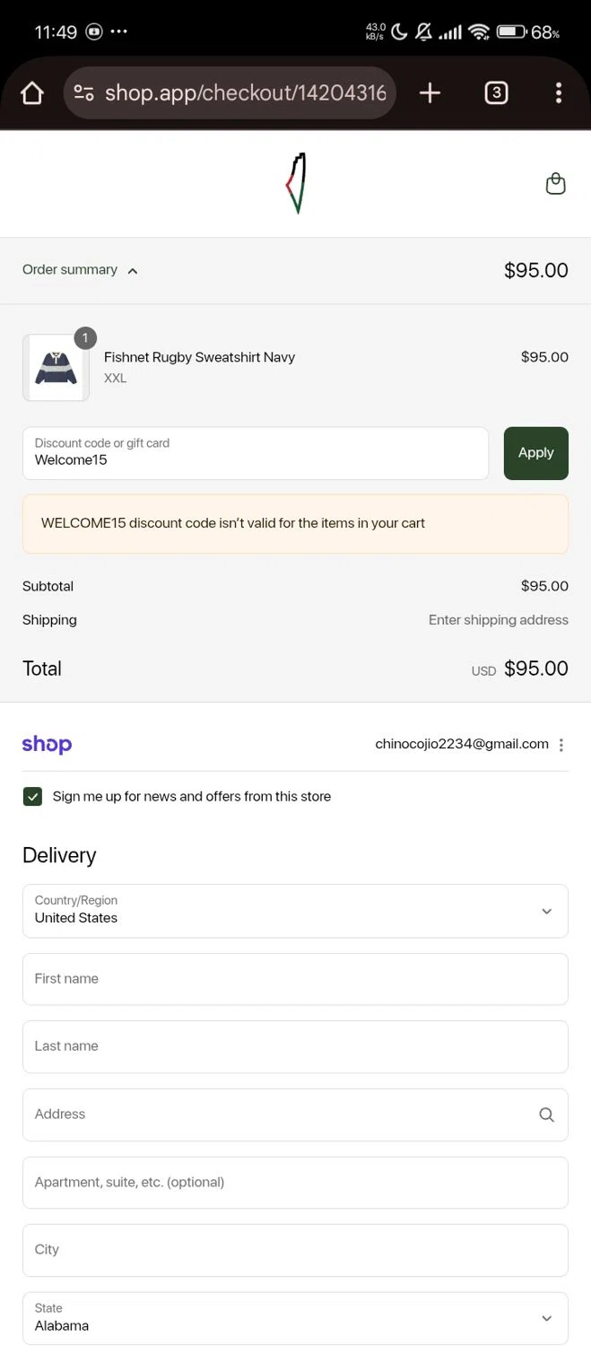 PaliRoots discount code screenshot showing code Welcome15 applied at PaliRoots checkout page. Uploaded by SimplyCodes community member Lhhfhii on Sep 16, 2025