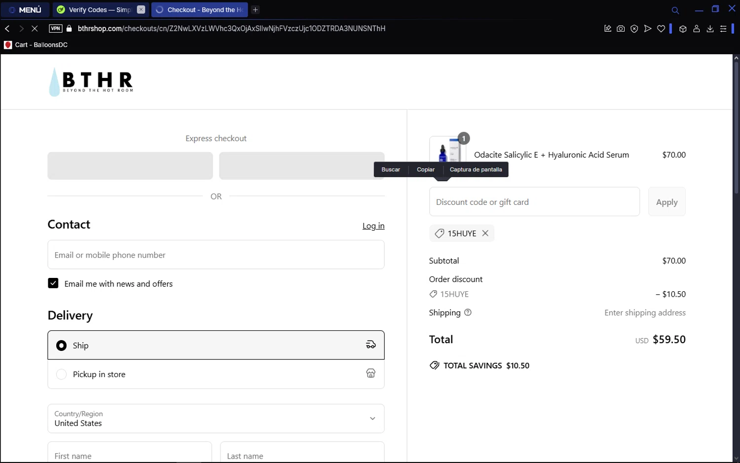 Pallet Forks checkout page showing Pallet Forks promo code box | Screenshot taken by SimplyCodes community member on Apr 4, 2025