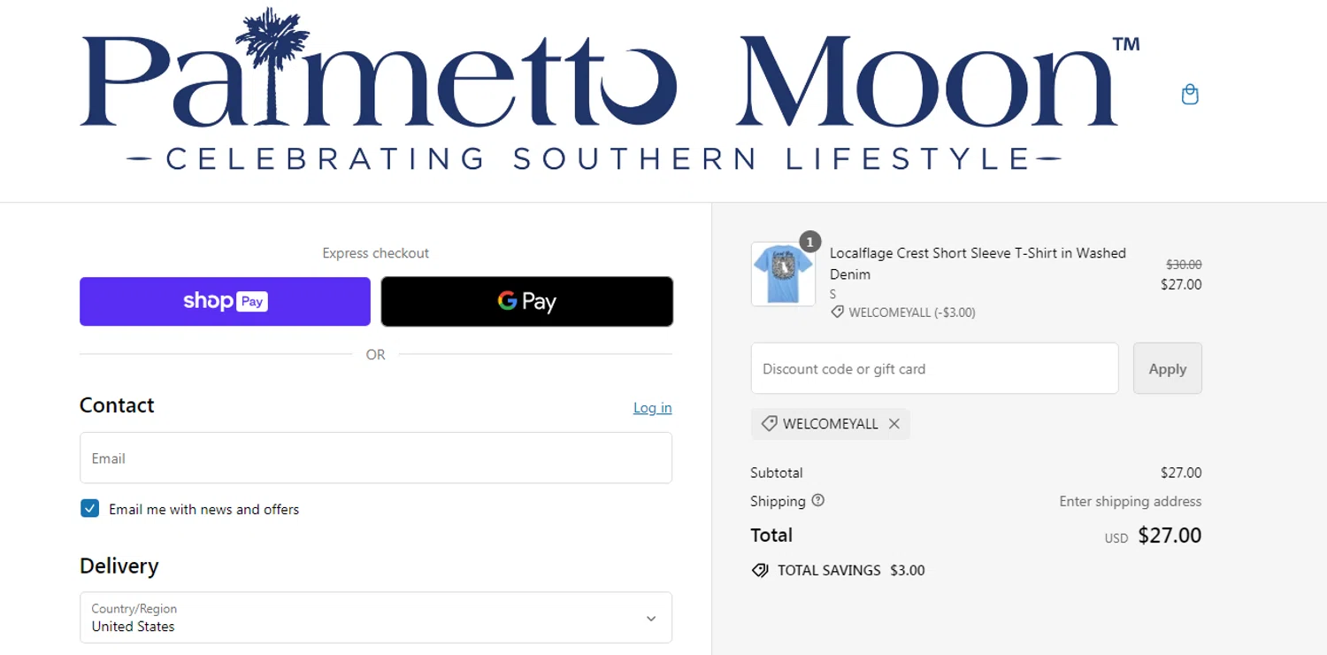 Palmetto Moon Coupons 10 Off September 2024