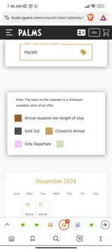 PALMS coupon verification screenshot