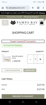 SUMMER25 coupon verification screenshot