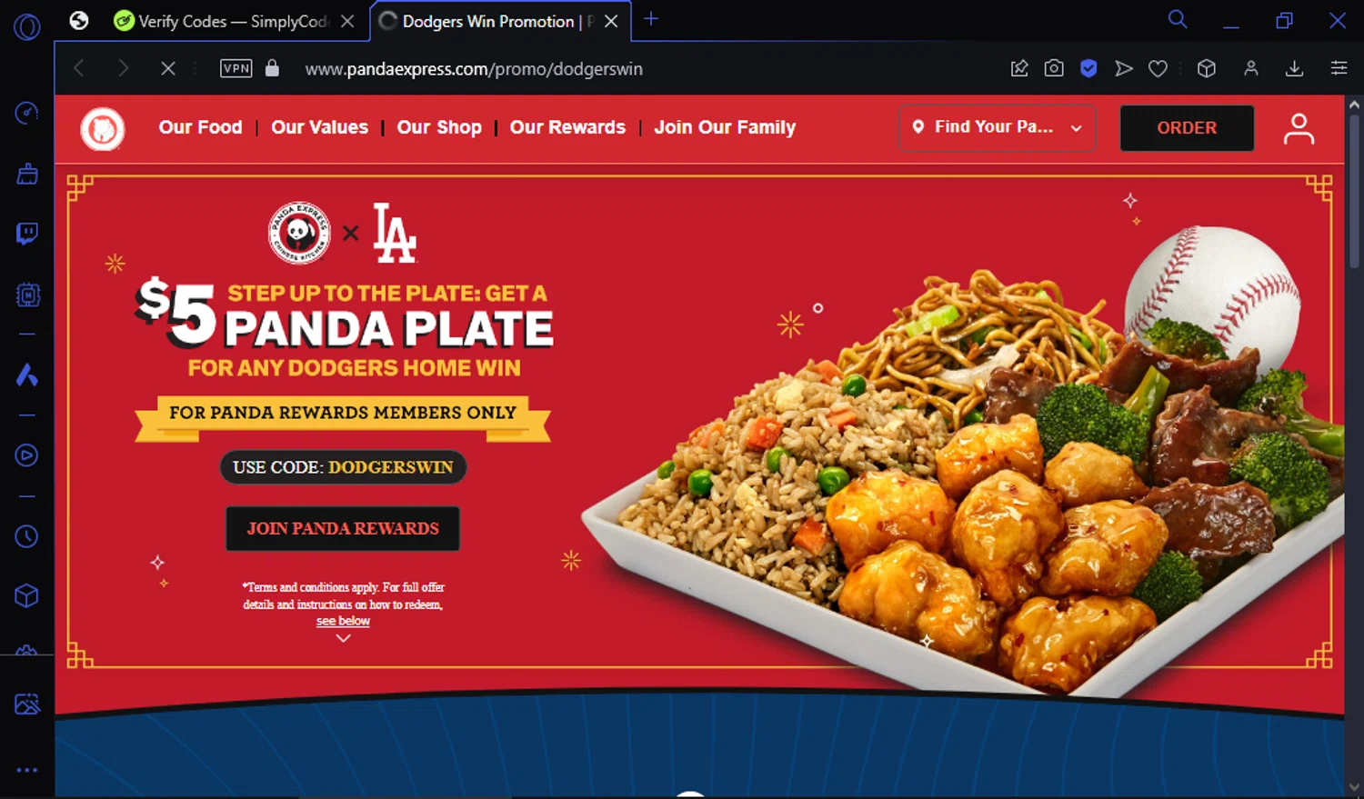 Panda express promo discount