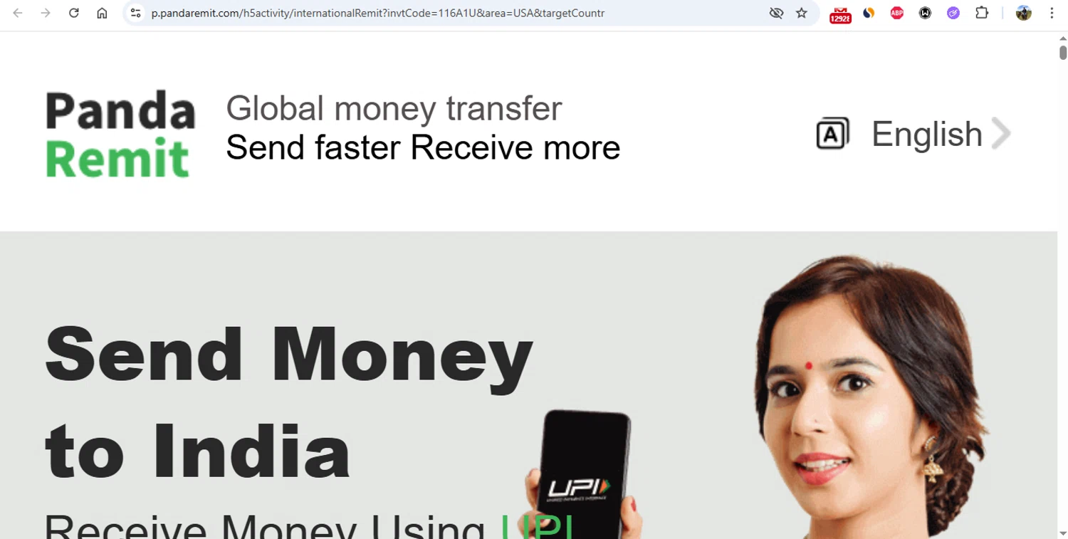 Panda Remit promo code screenshot showing code EGGIB410 applied at Panda Remit checkout page. Uploaded by SimplyCodes community member gonzalodamole on Mar 12, 2025