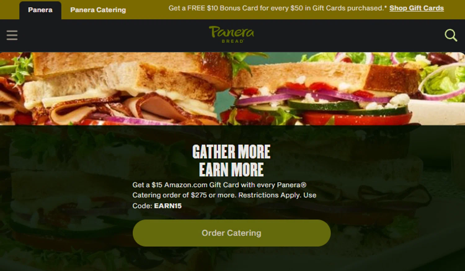 Panera Bread checkout page showing Panera Bread promo code box | Screenshot taken by SimplyCodes community member on Dec 11, 2025