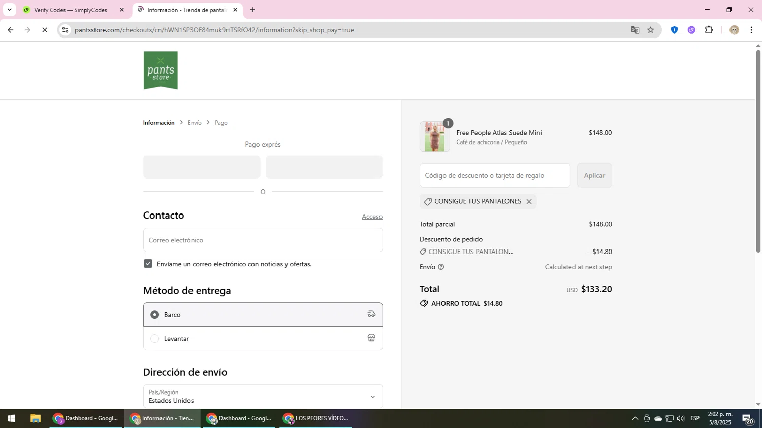 Pants Store discount code screenshot showing code GETYOURPANTSON applied at Pants Store checkout page. Uploaded by SimplyCodes community member NobleScholar4826 on Aug 5, 2025