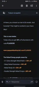 Papa & Barkley coupon verification screenshot