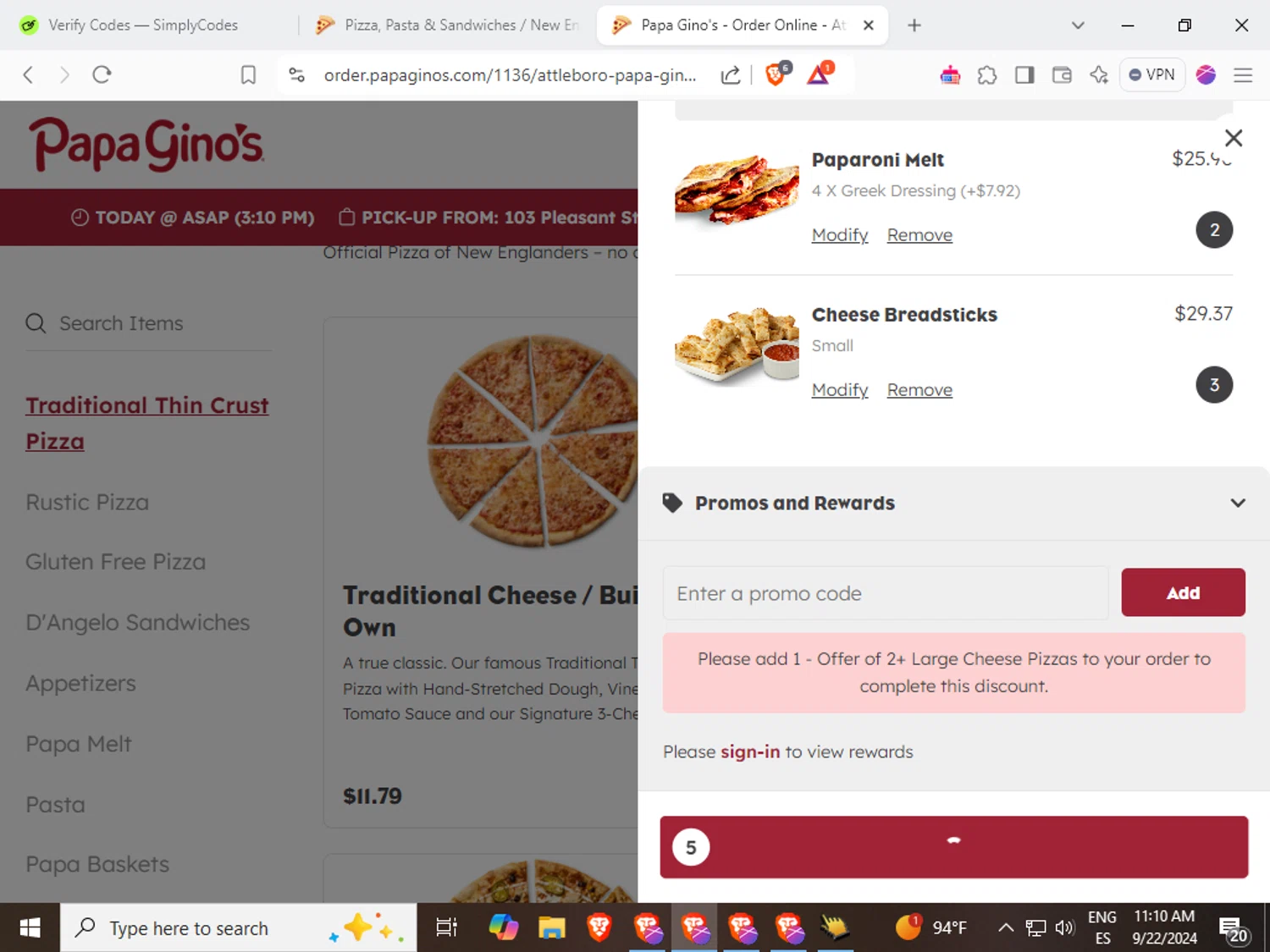 Papa Gino's Coupons - 20% Off | October 2024