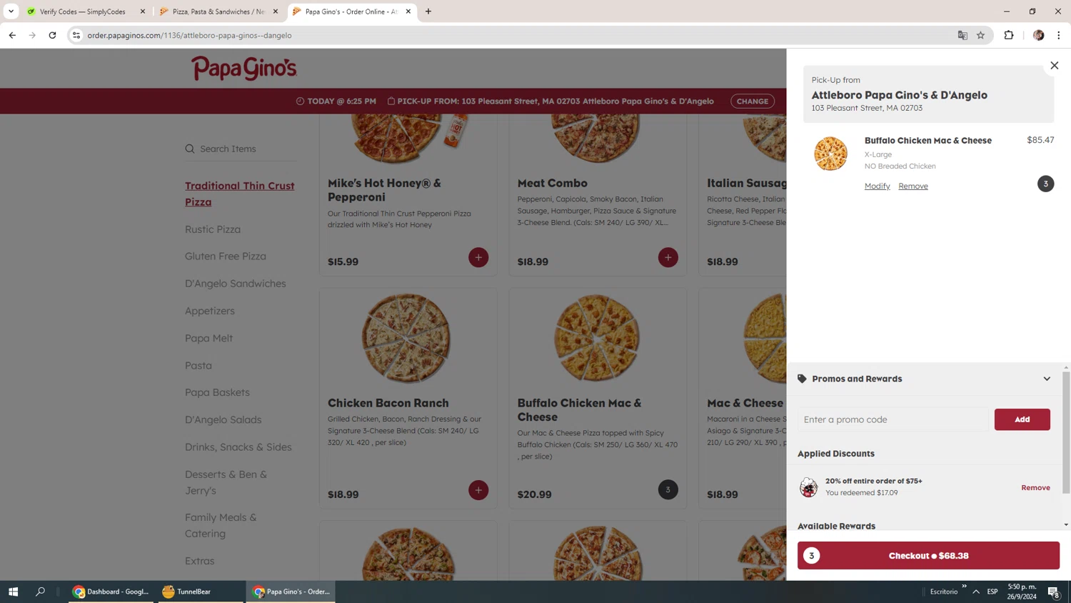 Papa Gino's Coupons - 20% Off | October 2024